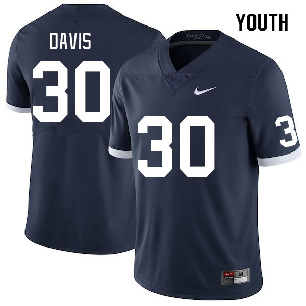 Youth #30 Amiel Davis Penn State Nittany Lions College Football Jerseys Stitched Sale-Retro